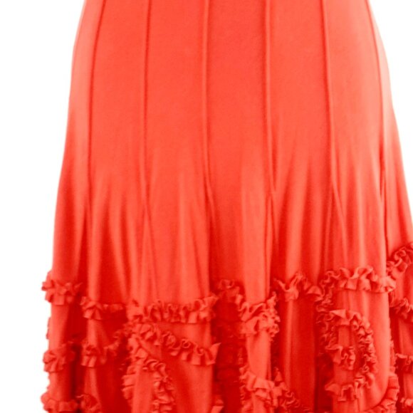 🫶Unique Medium Catherine Malandrino Orange Midi summer fashion party dress - Picture 7 of 11